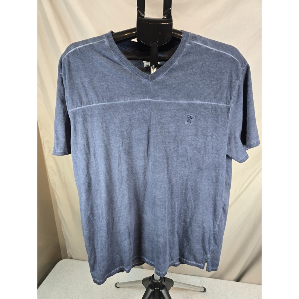 VTG 90s Y2K Marc Ecko Cut & Sew T Shirt Men's L Blue V Neck Embroidered Logo